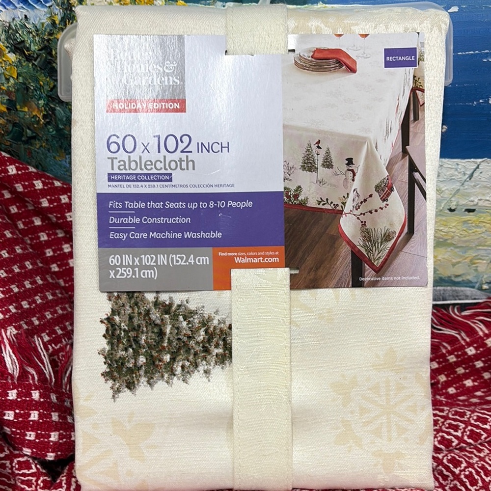 Mainstays Cream Holiday Tablecloth 
A-10
